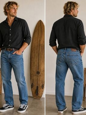 Jos. A. Bank Traveler Denim Jeans Mens 42Wx29L Blue Traveler’s Collection